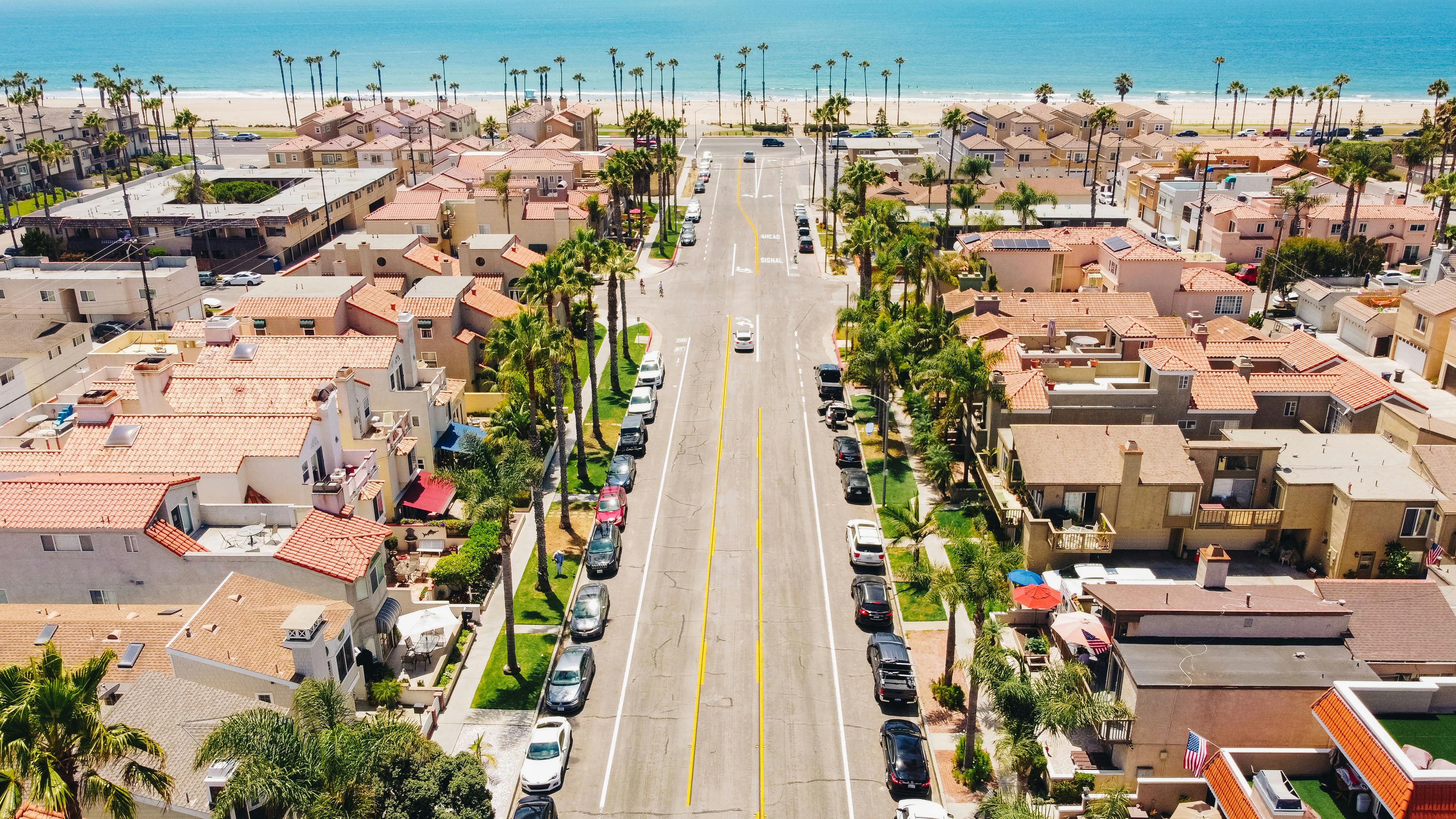 Aerial view of Southern California Interstate 15